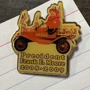 Sasca President Frank‎ E. Moore 2008-2009 Pin Badge Fire Truck
